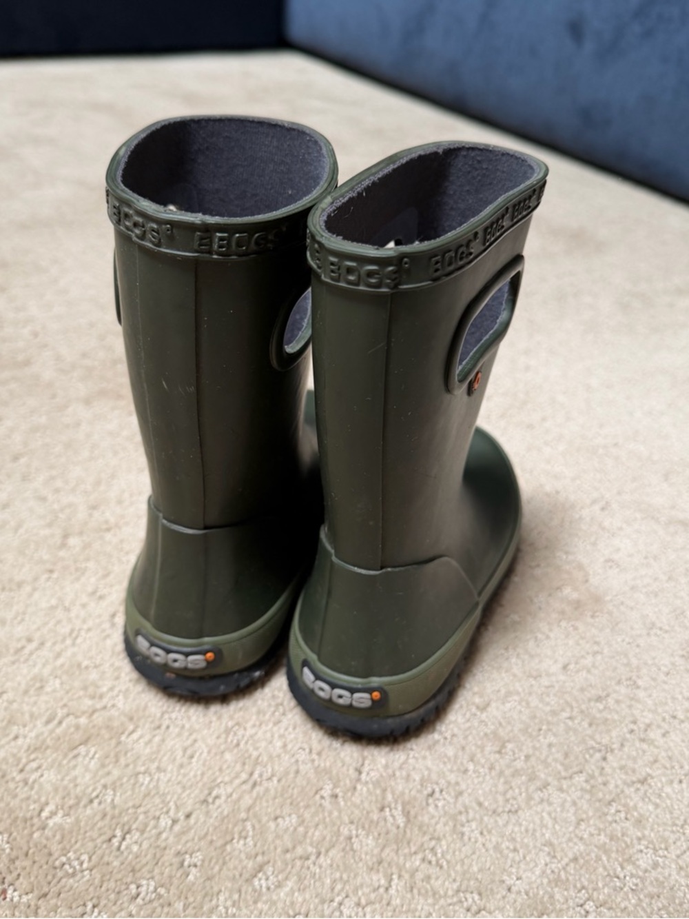 Bogs Kids Olive Green Pull-On Rain Boots - Picture 3 of 8